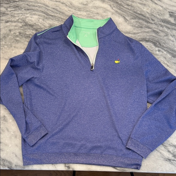 Men's Vineyard Vines Heathered Blue Zip-Up Sweater